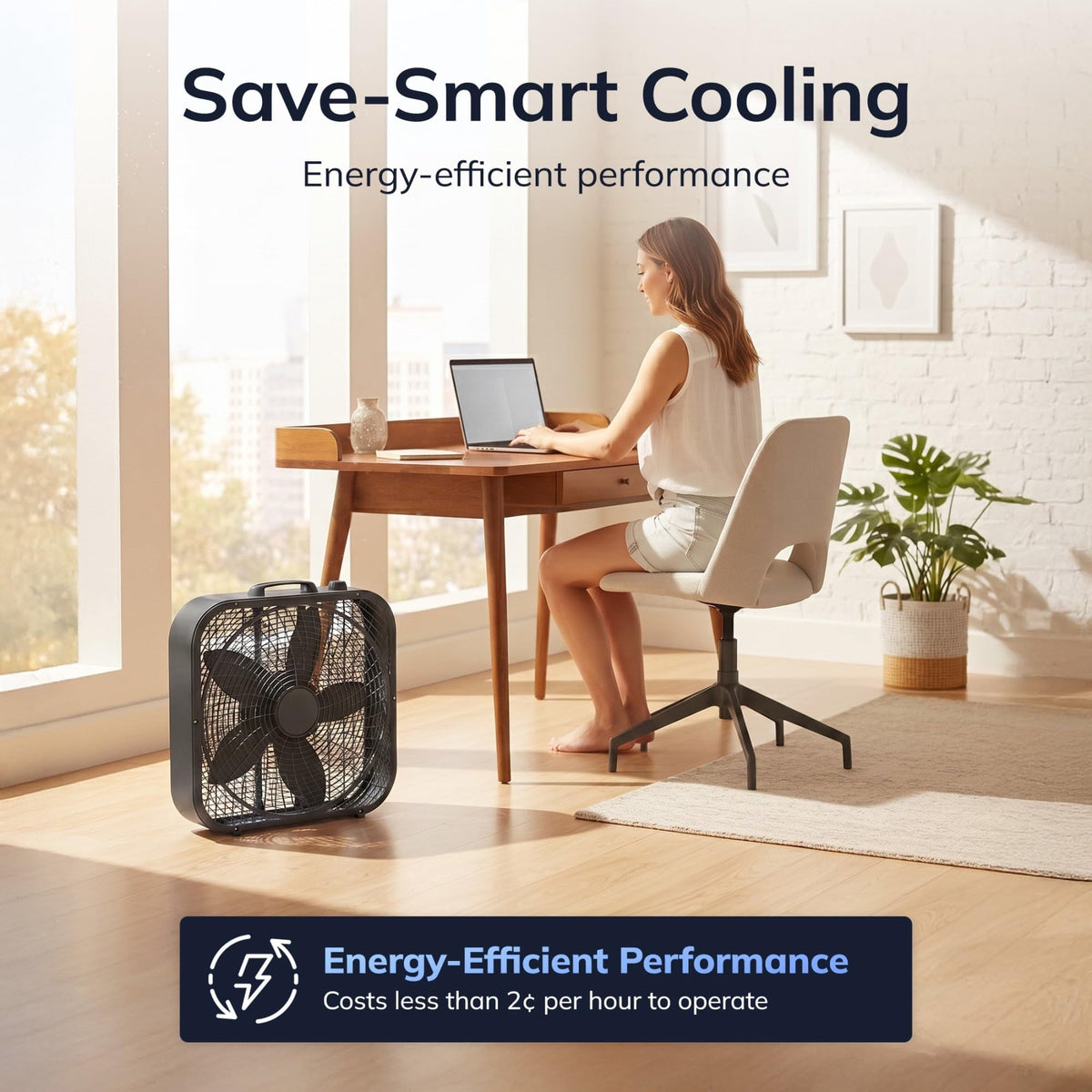 20" Classic Box Fan, 3 Speeds, Black L264