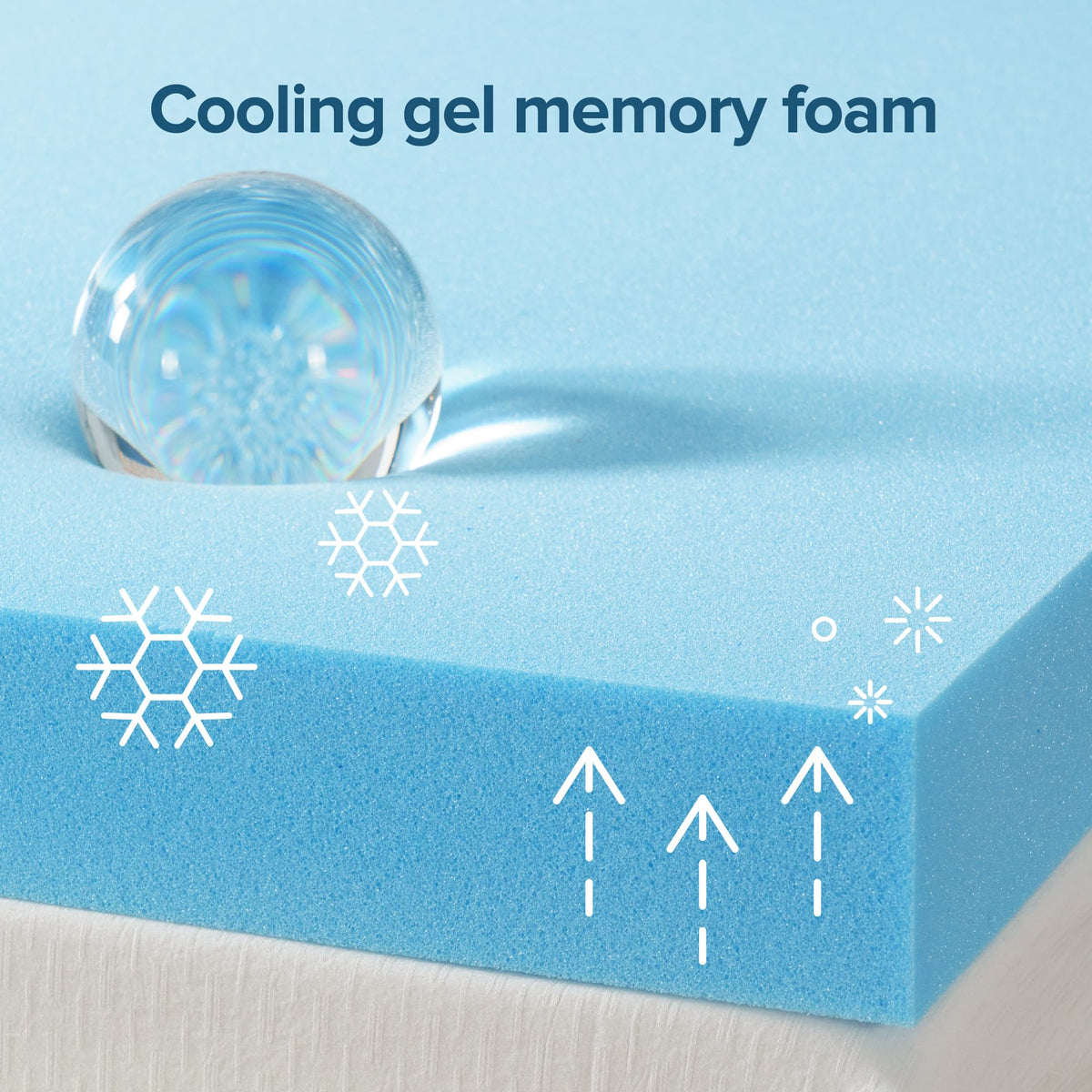 4 Inch Cooling Gel Memory Foam Mattress Topper, Twin N486958
