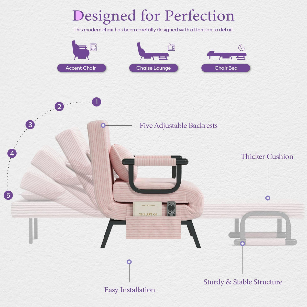 Folding Sleeper Chair V8531