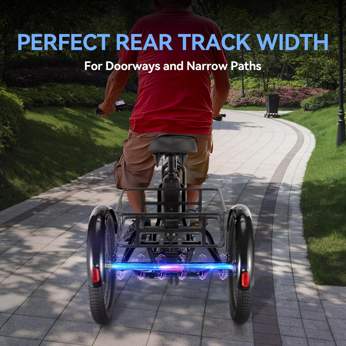 20'' Folding Electric Trike 750W 3-Wheel Bike with Removable Battery Y211