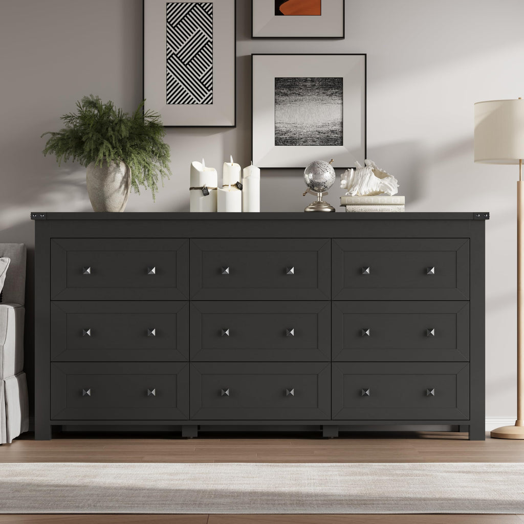 9 Drawer Wood Dresser H361