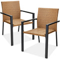 Set of 2 Stackable Outdoor Wicker Dining Chairs C714