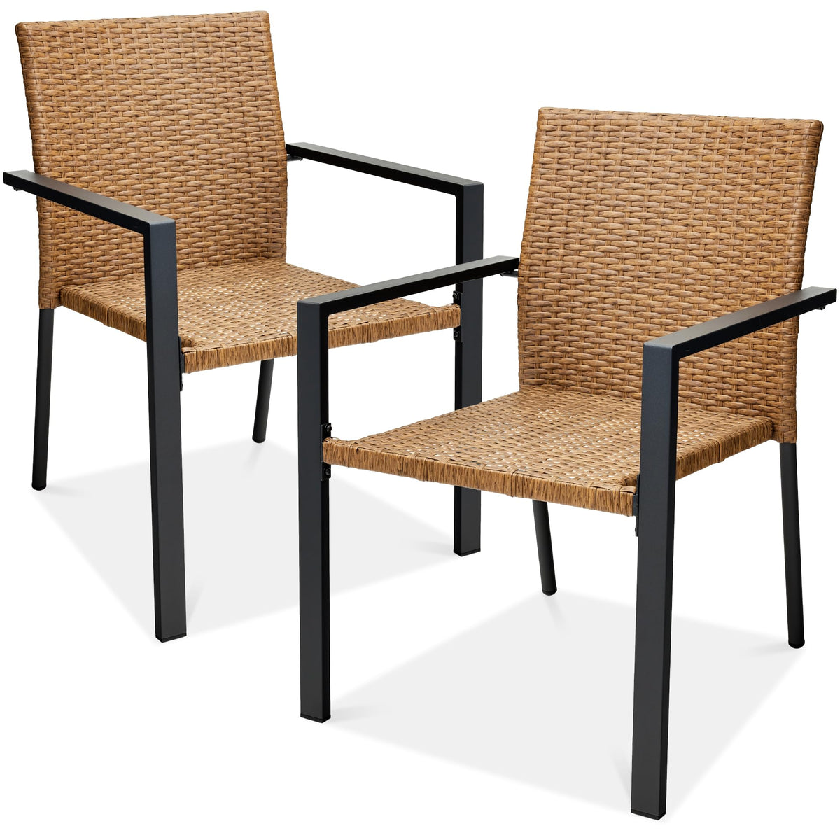 Set of 2 Stackable Outdoor Wicker Dining Chairs C714