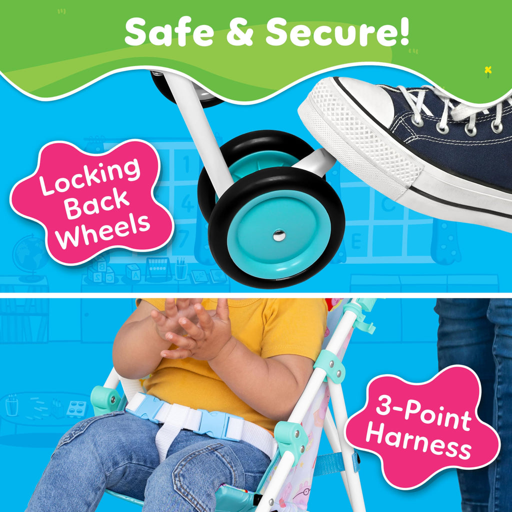 Lightweight Foldable Umbrella Stroller with 3-Point Harness B774490