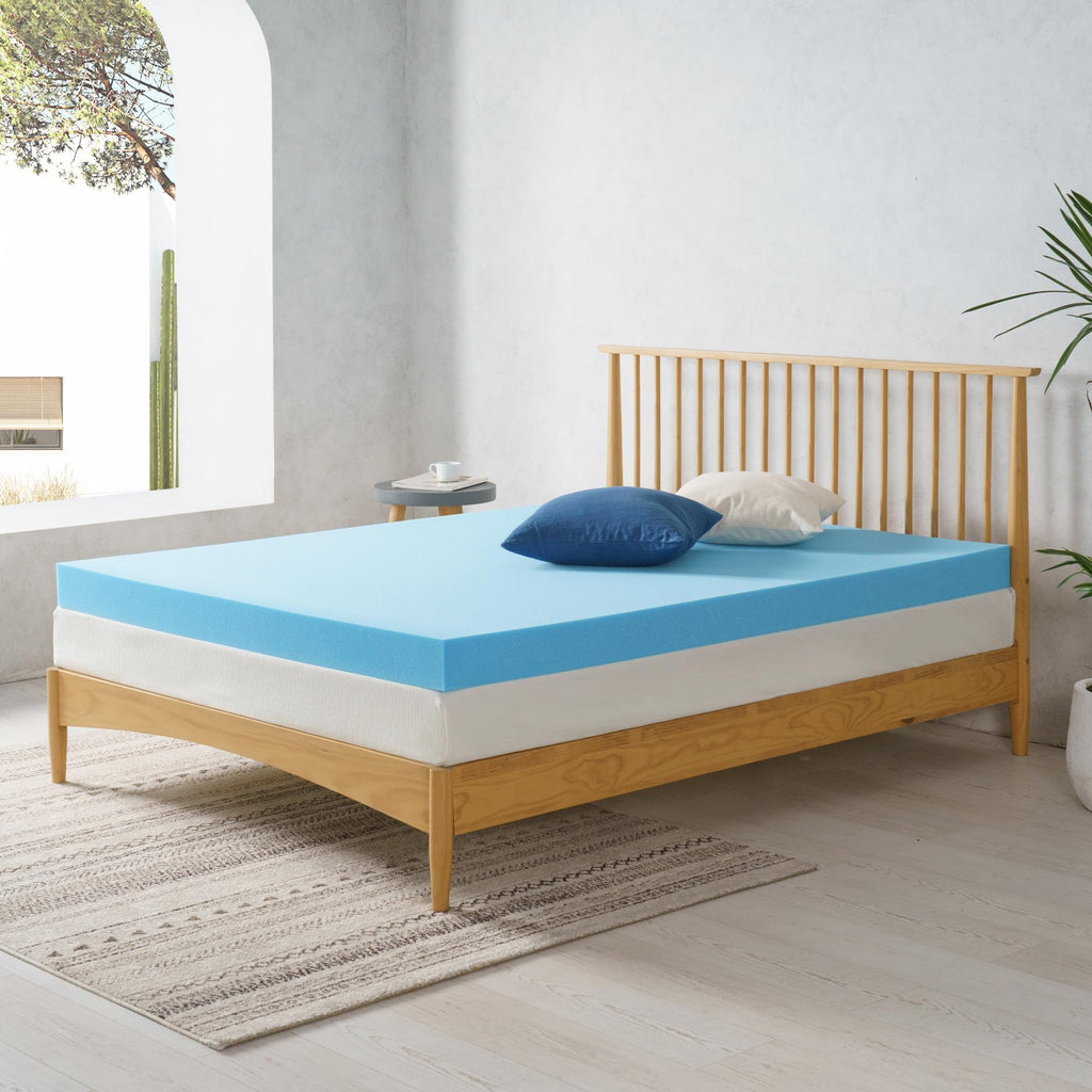 4 Inch Cooling Gel Memory Foam Mattress Topper, Twin N486958