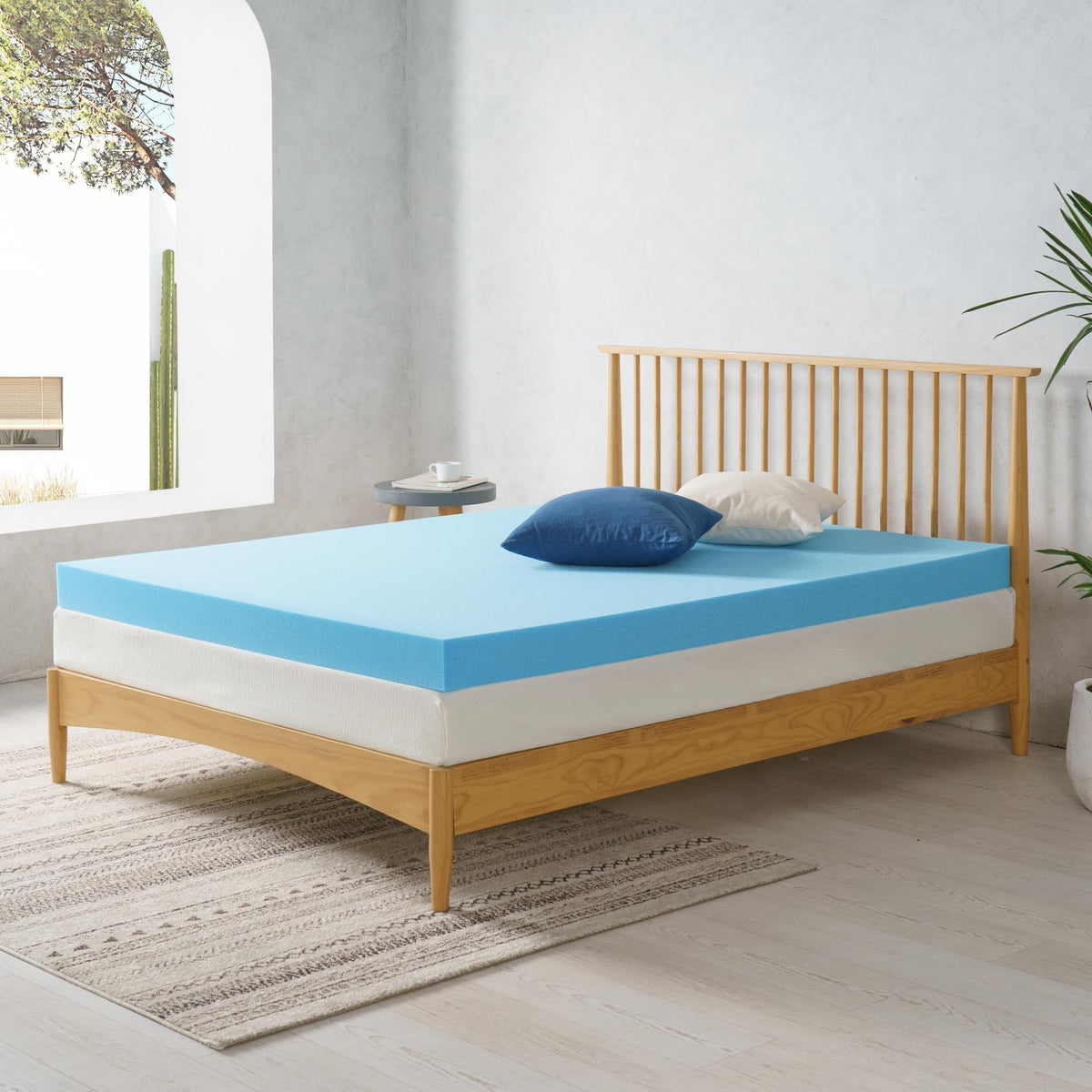 4 Inch Cooling Gel Memory Foam Mattress Topper, Twin N486958