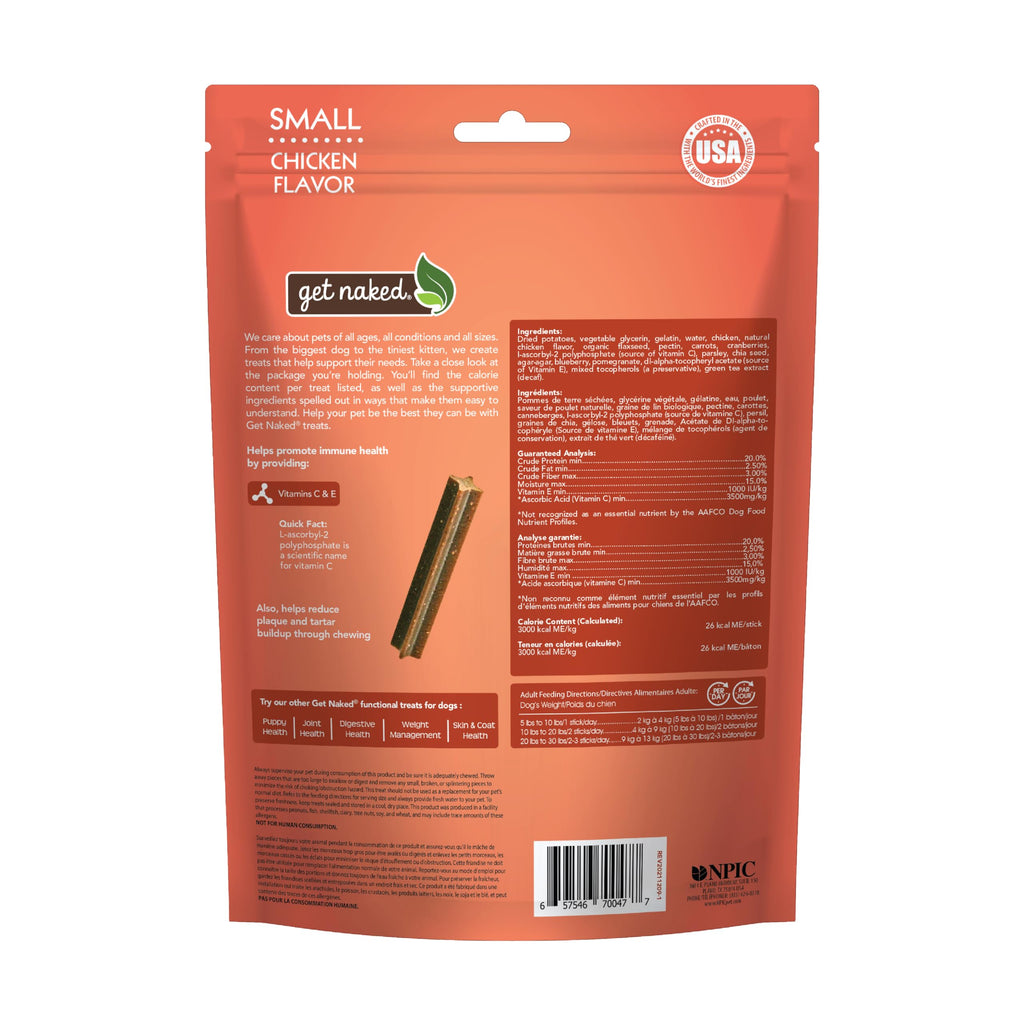 Grain-Free Dental Chew Sticks for Small Dogs, 6.2 oz E3791