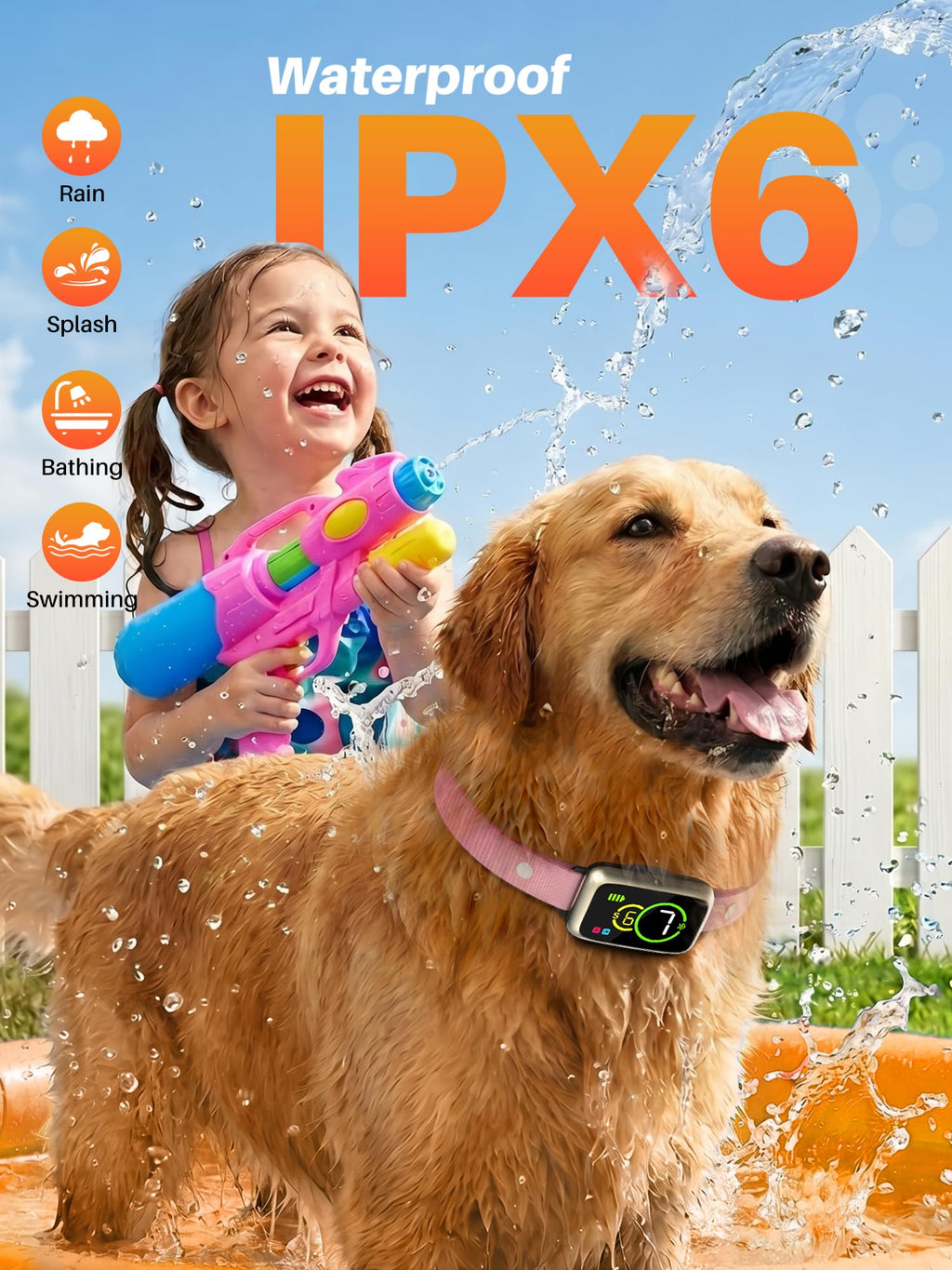 Humane Anti Barking Dog Collar with Beep Vibration M8069