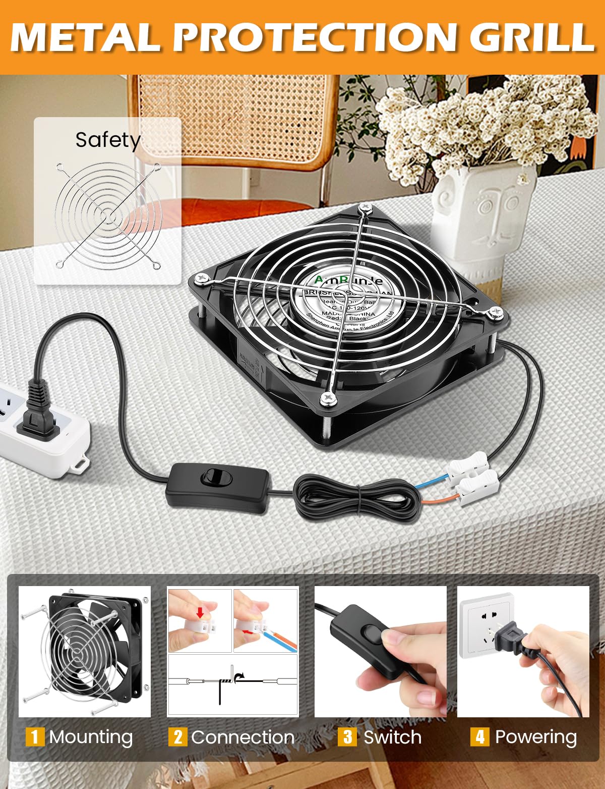120mm x 25mm AC Ball Bearing Computer Fan C220941
