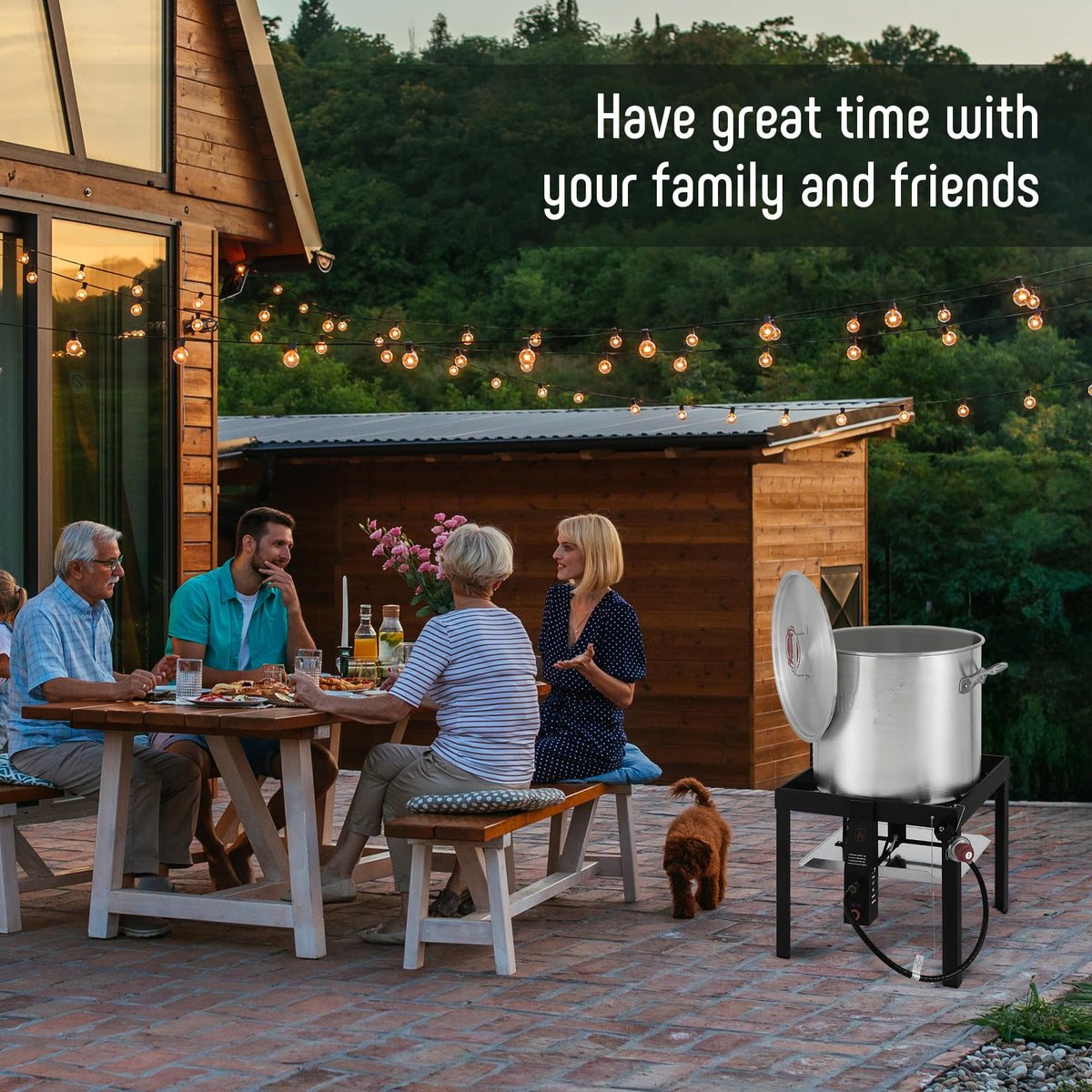 60QT Seafood Boil Pot with Basket and Burner H5533