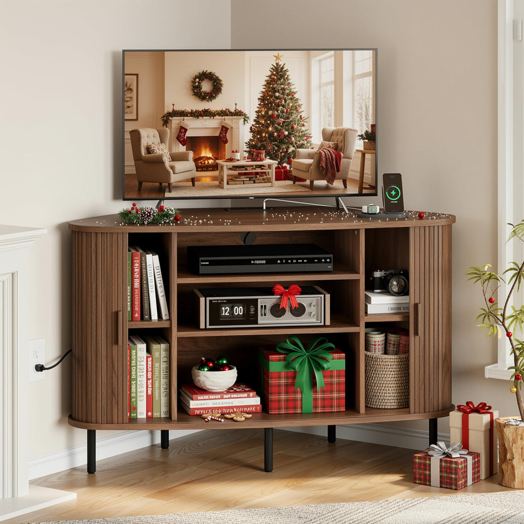 47" Walnut Corner TV Stand M815848