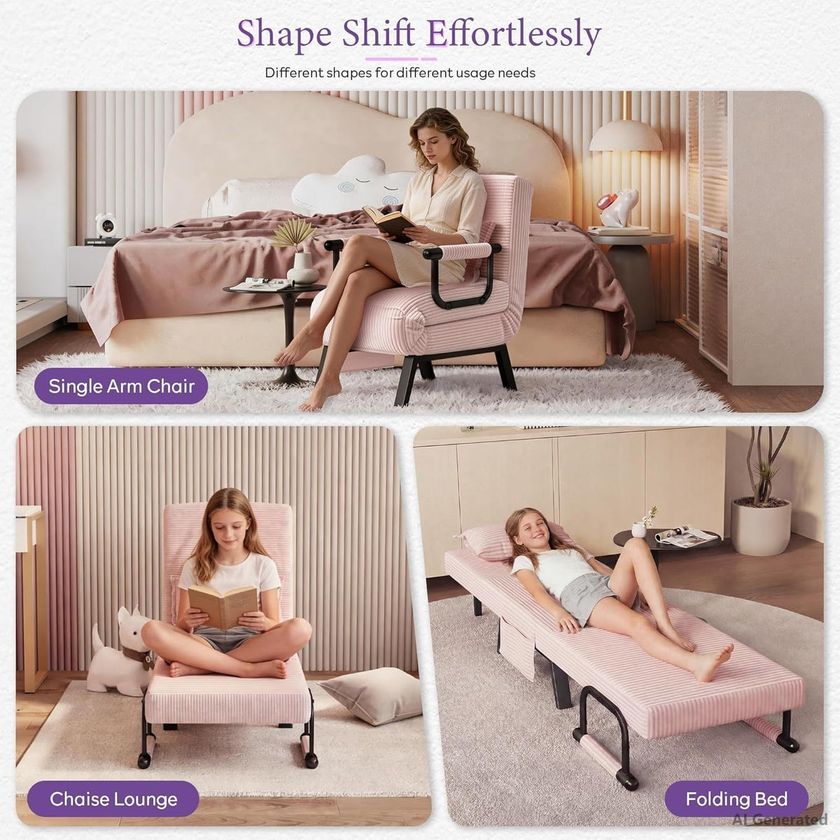 Folding Sleeper Chair V8531