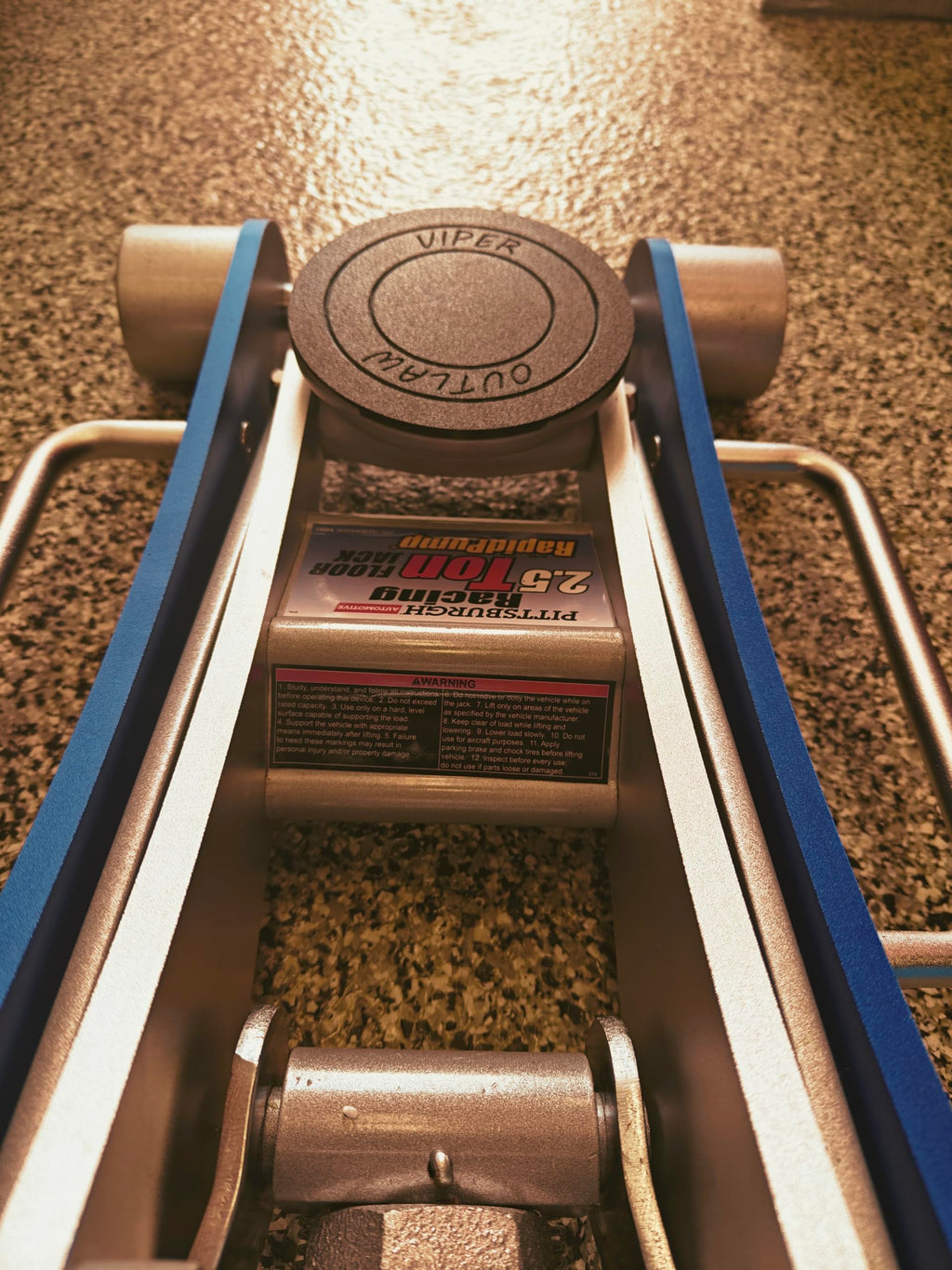 Low-Profile Aluminum Racing Floor Jack Saddle Pad O39635
