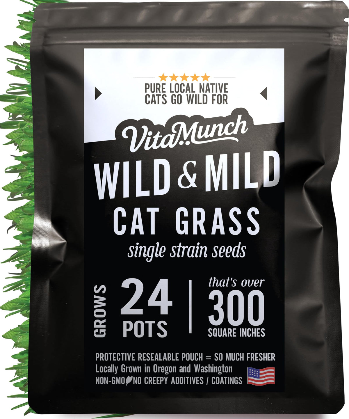 Cat Grass Seed 24 Pots 6 Days Non-GMO G32339