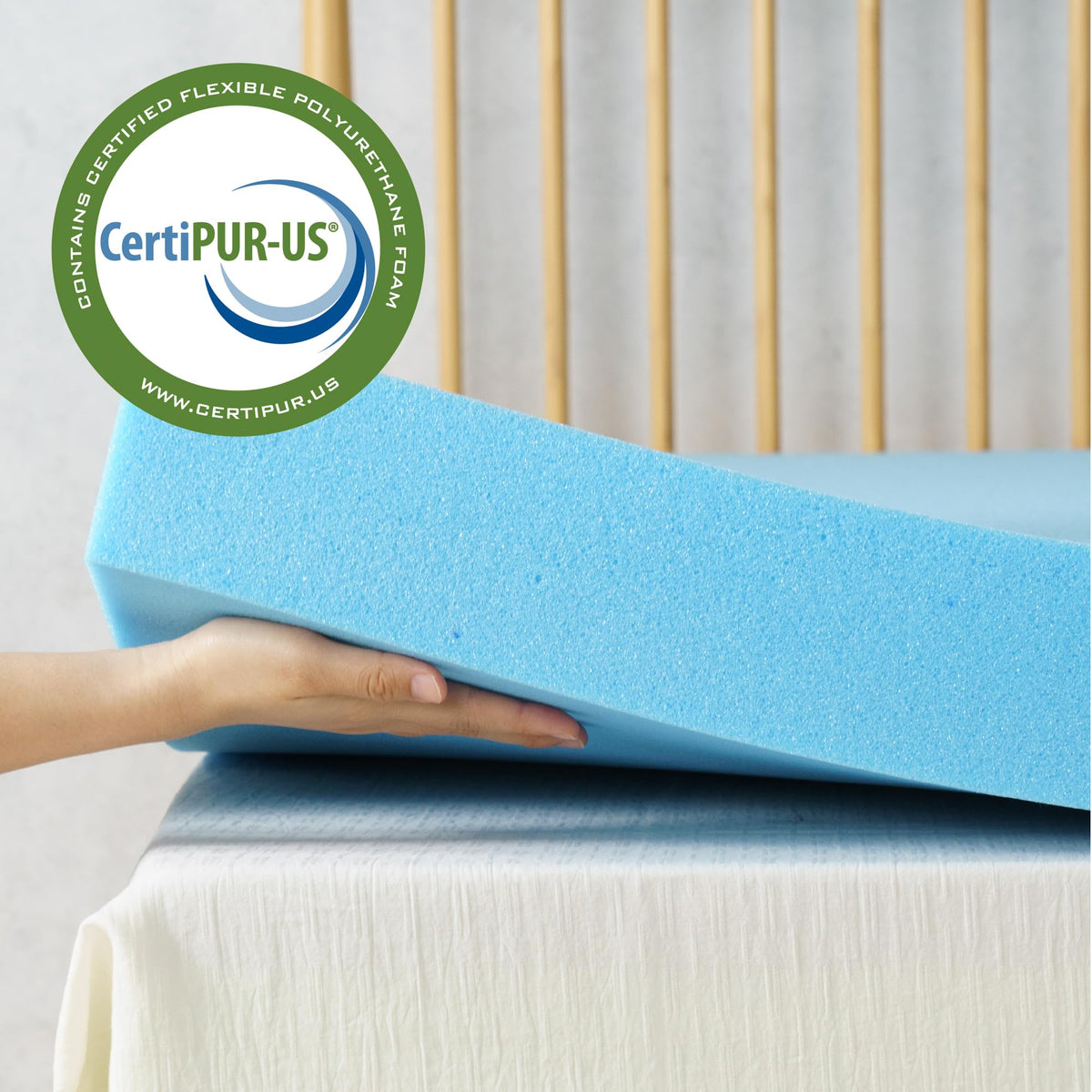 4 Inch Cooling Gel Memory Foam Mattress Topper, Twin N486958