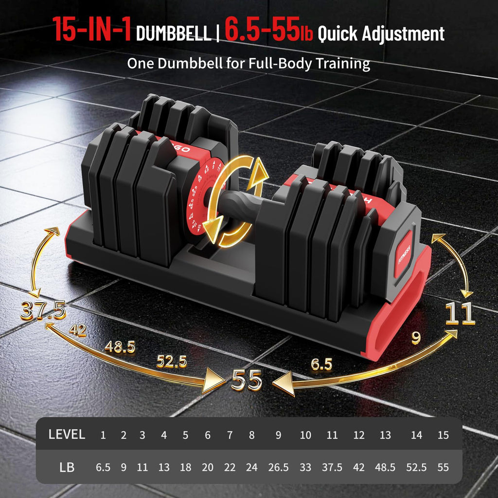 15 in 1 Adjustable Dumbbell Weight K6875