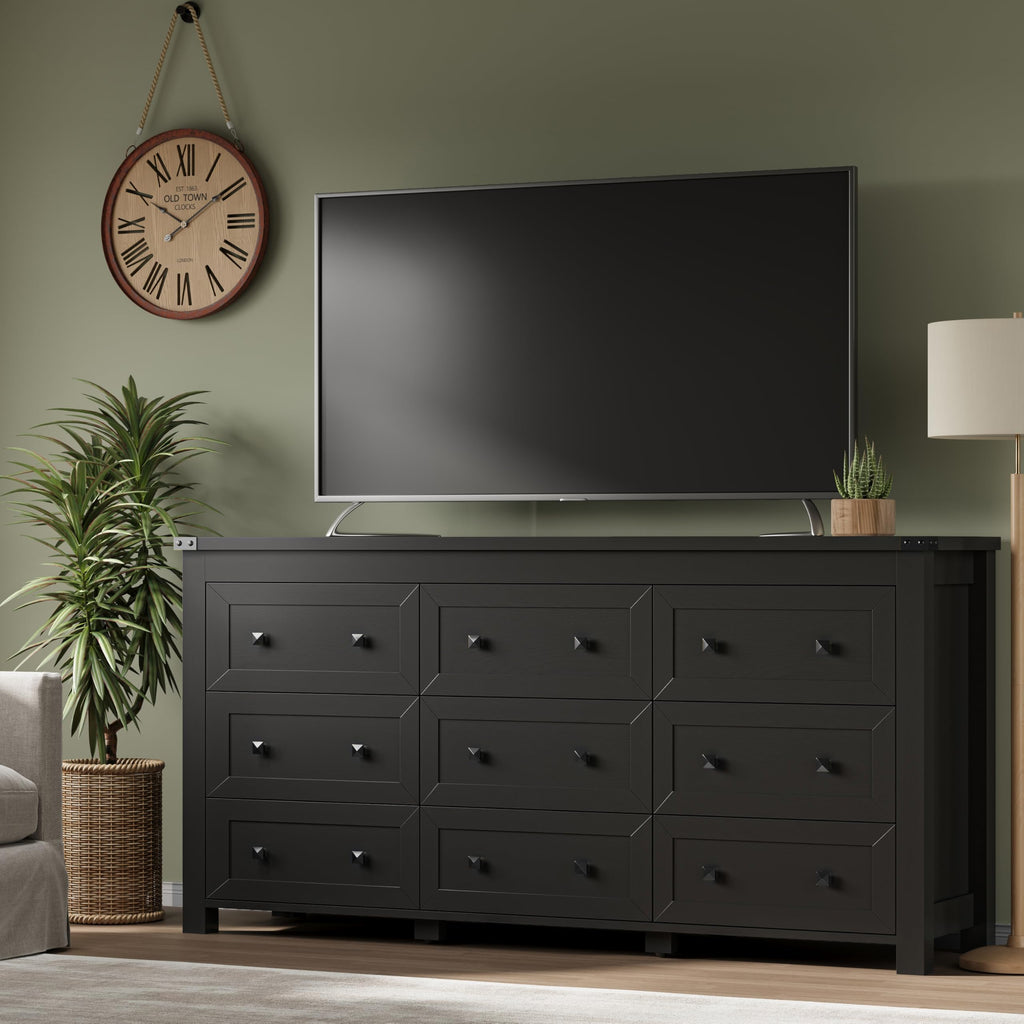 9 Drawer Wood Dresser H361