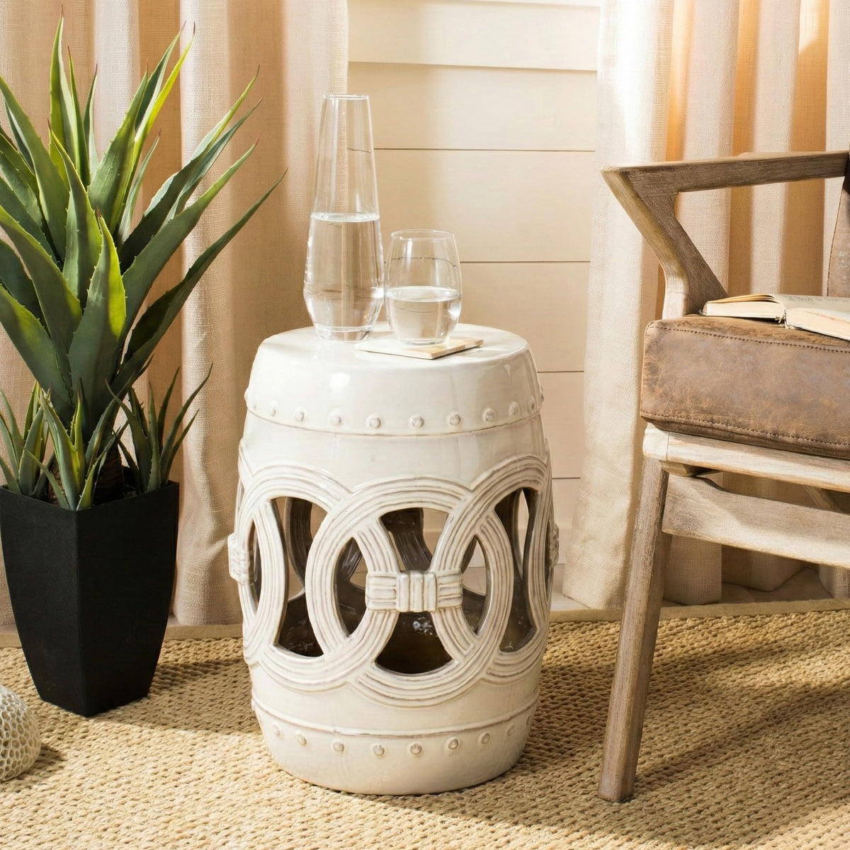 Ceramic Garden Stool Q19470