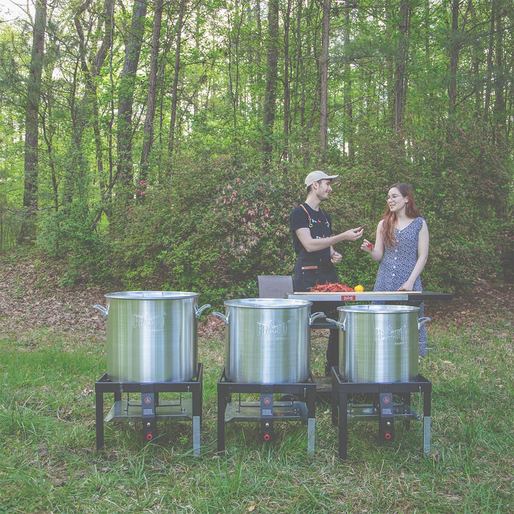 60QT Seafood Boil Pot with Basket and Burner H5533