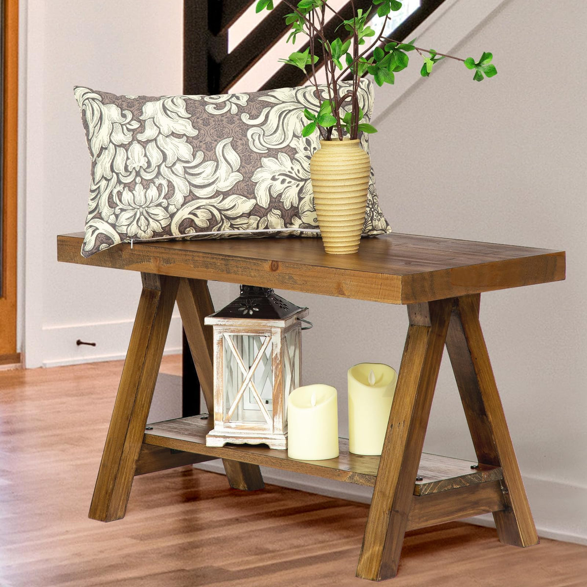 30" Solid Wood Storage Bench R3674