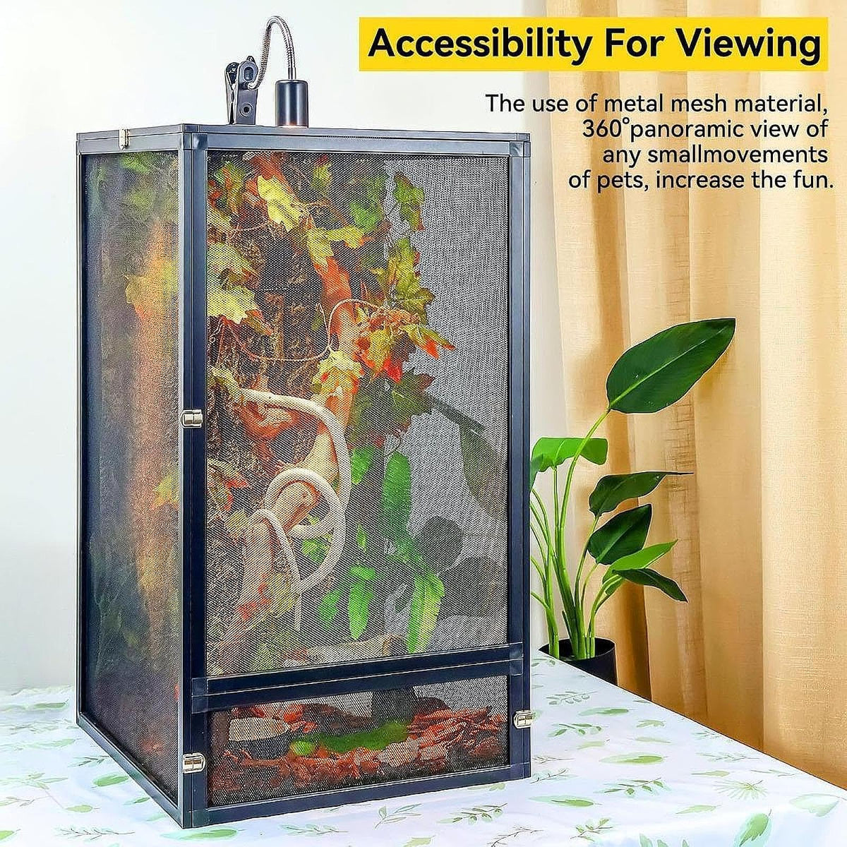 Aluminum Reptile Terrarium with Screen 45x45x80cm G8841