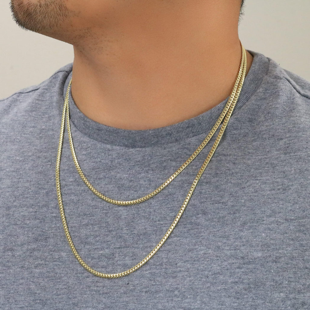 18k Yellow Gold Cuban Link Chain Necklace R332716