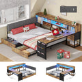 Corner Bed Frame Full Size with Storage & Desk Z234901