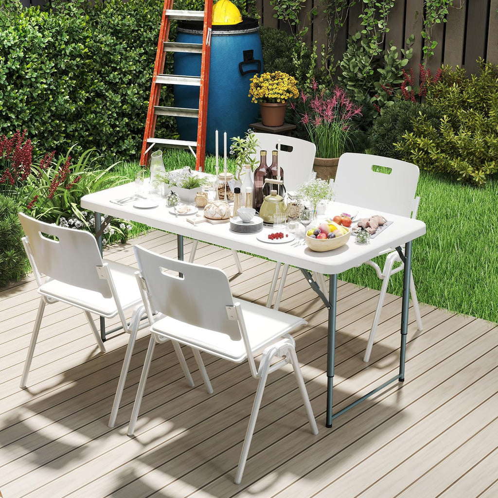 4 Foot Portable Heavy Duty Plastic Folding Table K6865