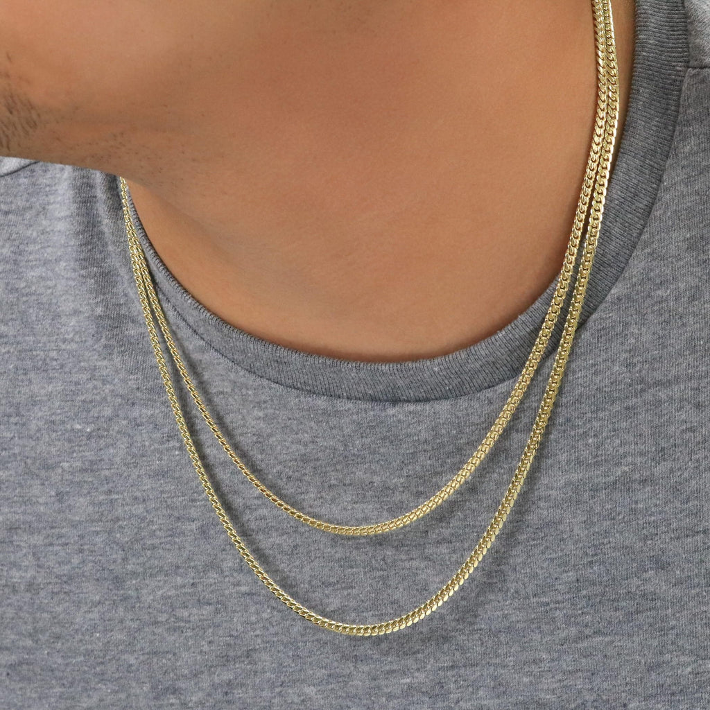 18k Yellow Gold Cuban Link Chain Necklace R332716