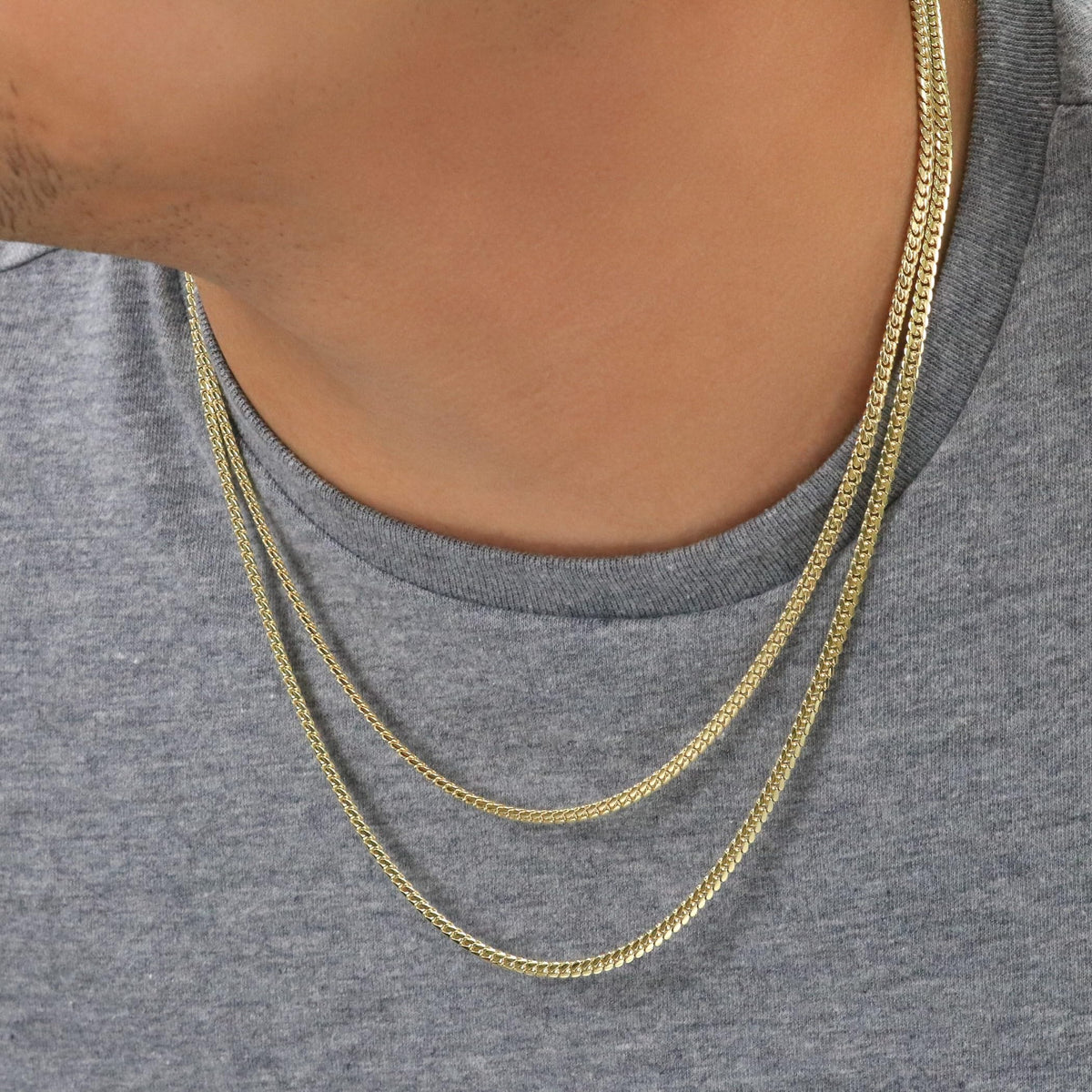 18k Yellow Gold Cuban Link Chain Necklace R332716